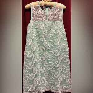 Brooklyn Industries Mint and White Overlay lace dress
